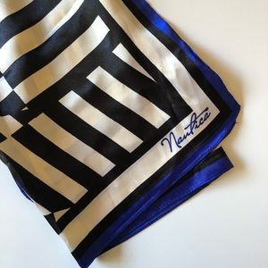 Geometric Silk Square Scarf - retro mod style